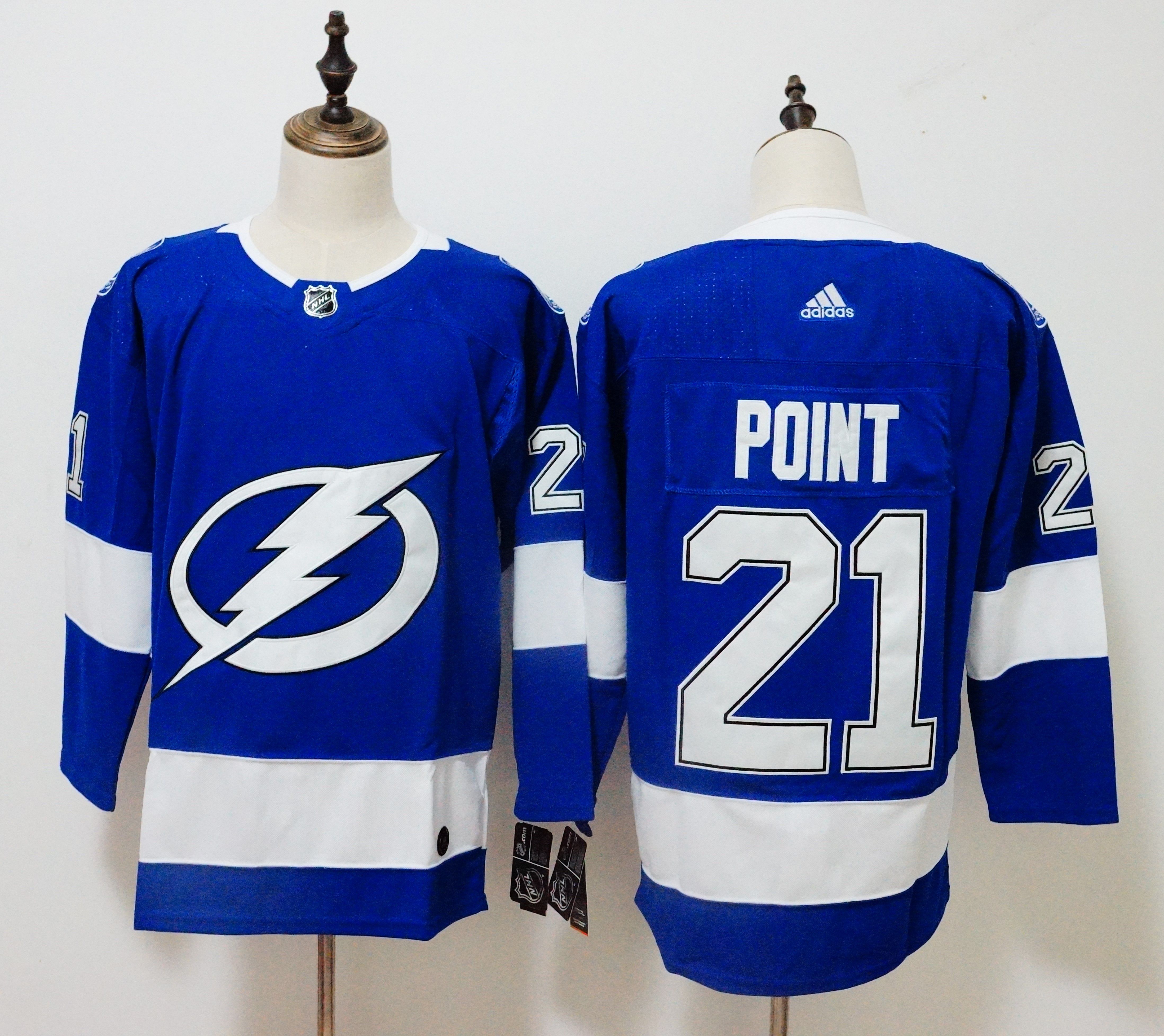 Men Tampa Bay Lightning #21 Point Blue Adidas Hockey Stitched NHL Jerseys->ottawa senators->NHL Jersey